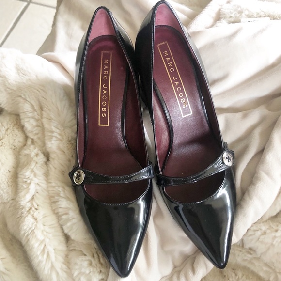 Marc Jacobs / Black Block Heel Mary Jane Pumps - Picture 3 of 8